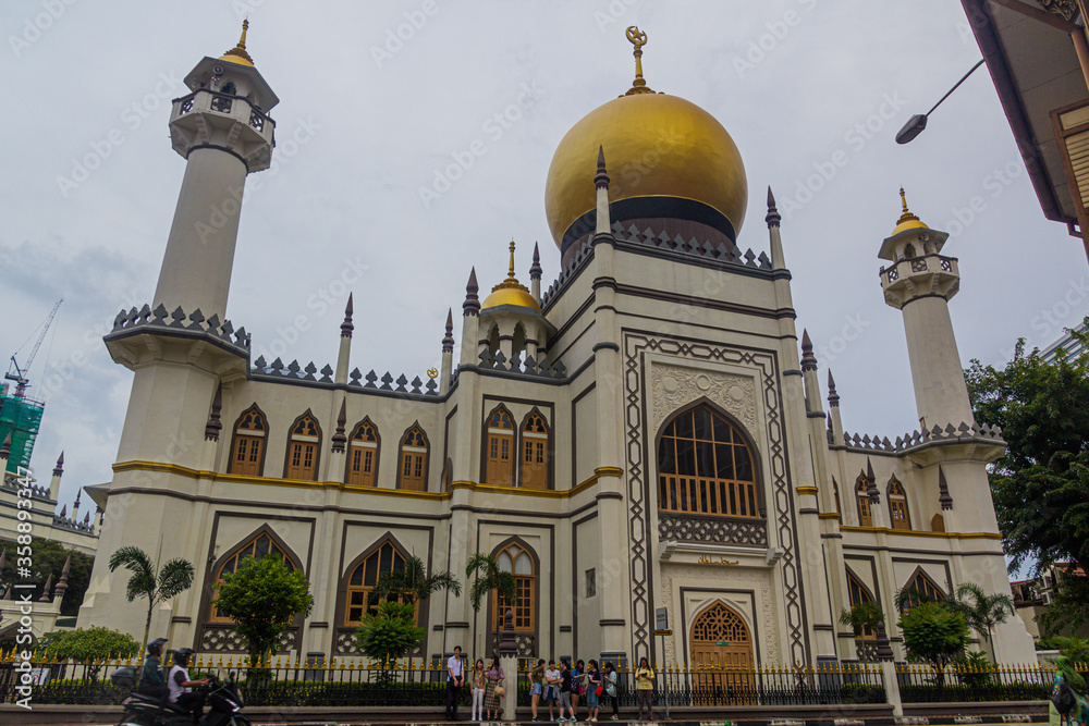 SINGAPORE, SINGAPORE - MARCH 10, 2018: Sultan Mosque in Singapore.