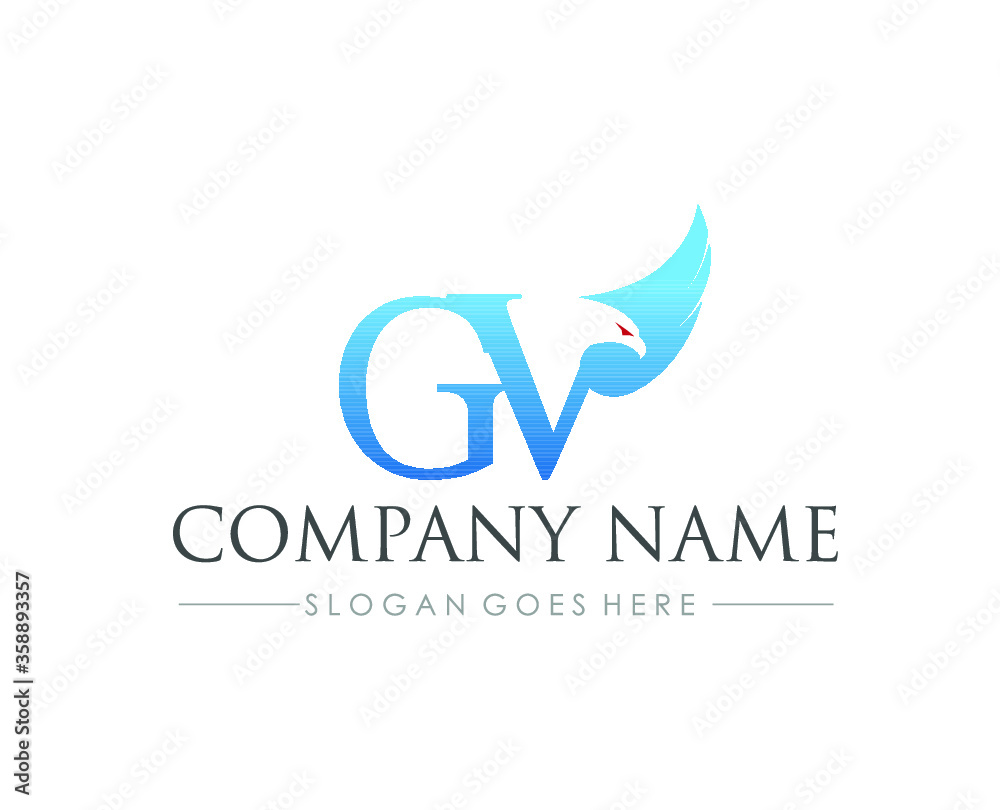 G V Eagle business logo design