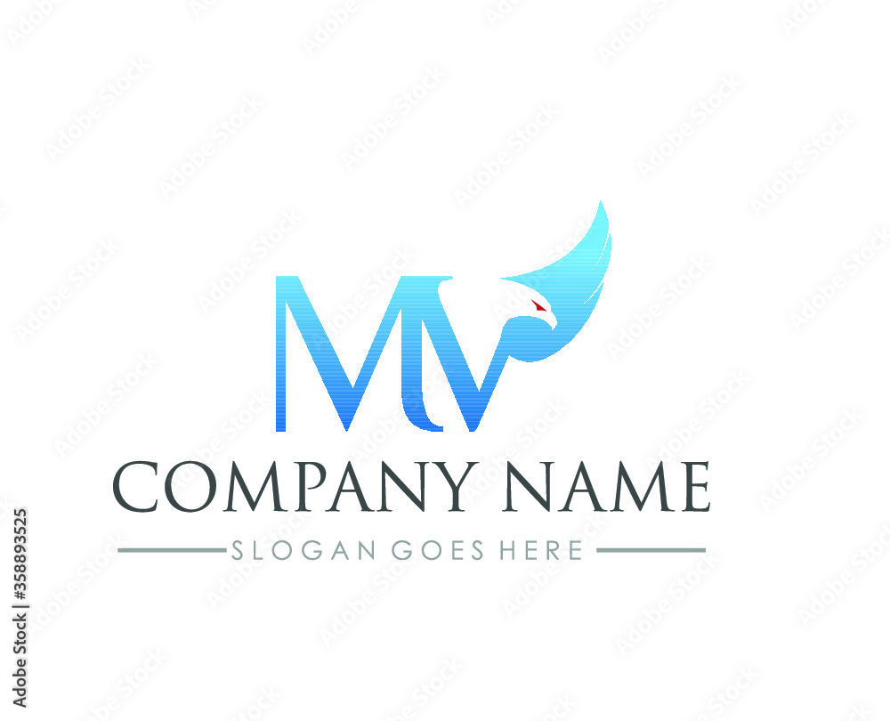 M V Eagle company logo design