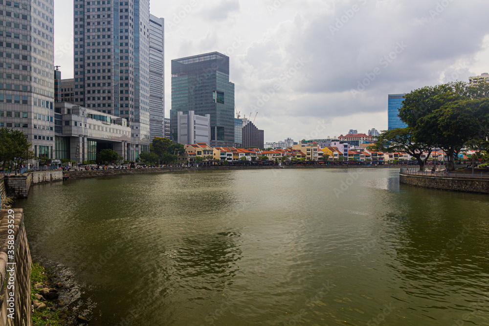 View of Singapore river in Singapore