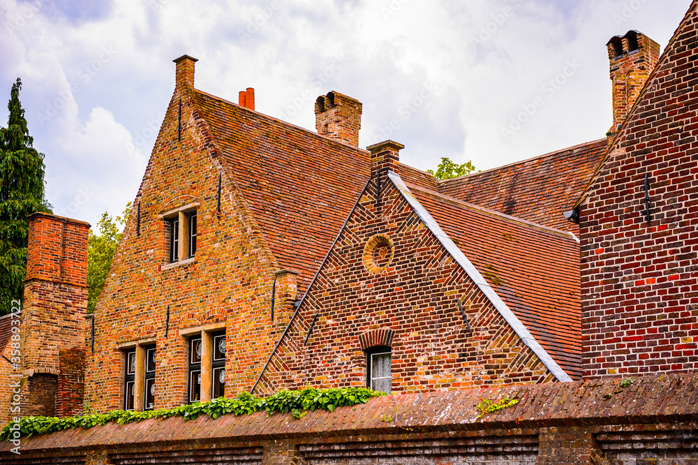 It's Medieval houses in Historic Centre of Bruges, Belgium. part of the UNESCO World Heritage site It's Medieval houses in Historic Centre of Bruges, Belgium. part of the UNESCO World Heritage site