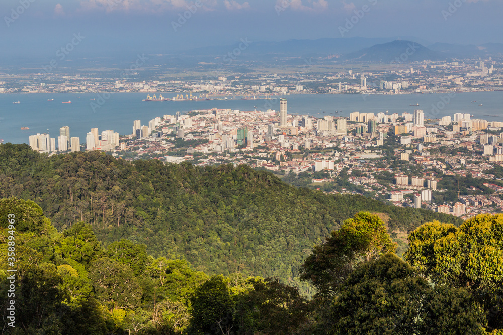 Obraz premium Aerial view of Penang, Malaysia