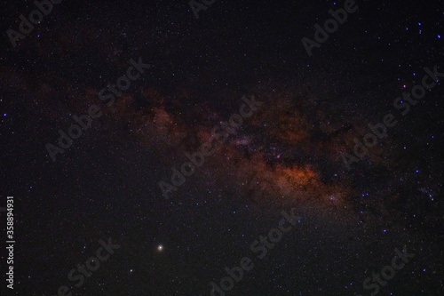  Milky way galaxy with stars and space dust in the universe   Night sky background
