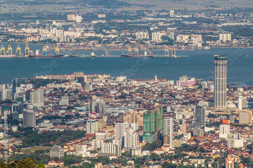 Aerial view of Penang, Malaysia