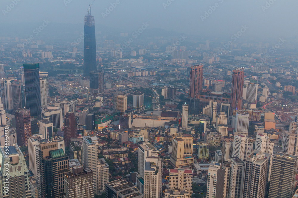Obraz premium Skyline of Kuala Lumpur, Malaysia