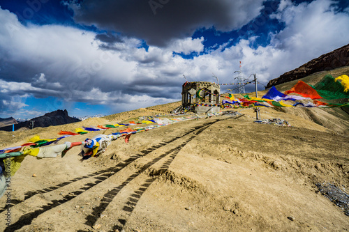 tibetan prayer flags sky