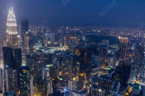 Evening view of a skyline of Kuala Lumpur, Malaysia © Matyas Rehak