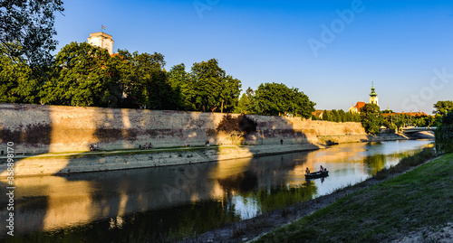 It's Castle wall of Gyor, HUngary