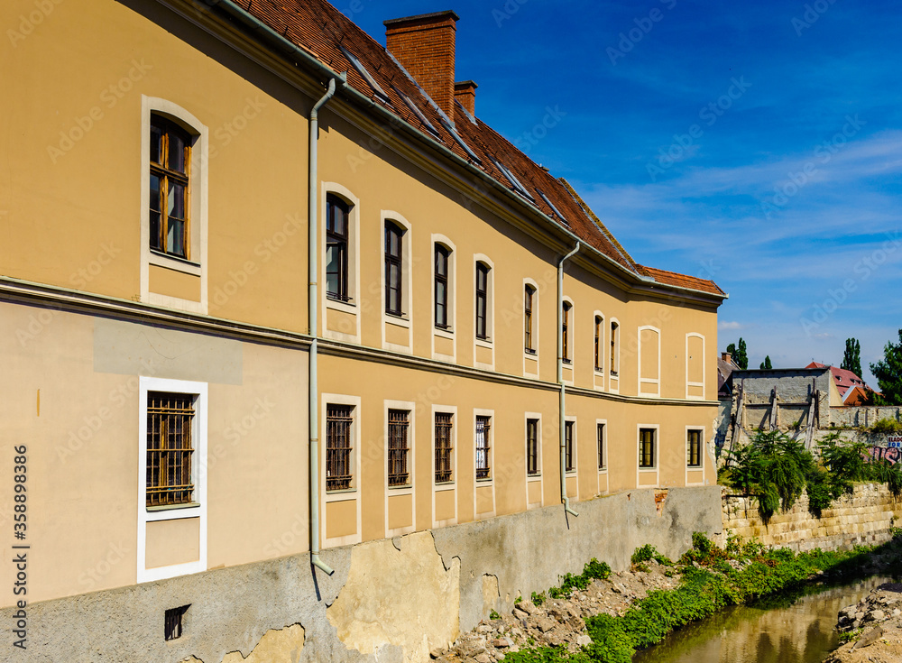 It's Houses on the Istvan Dobo square, Eger, Hungary