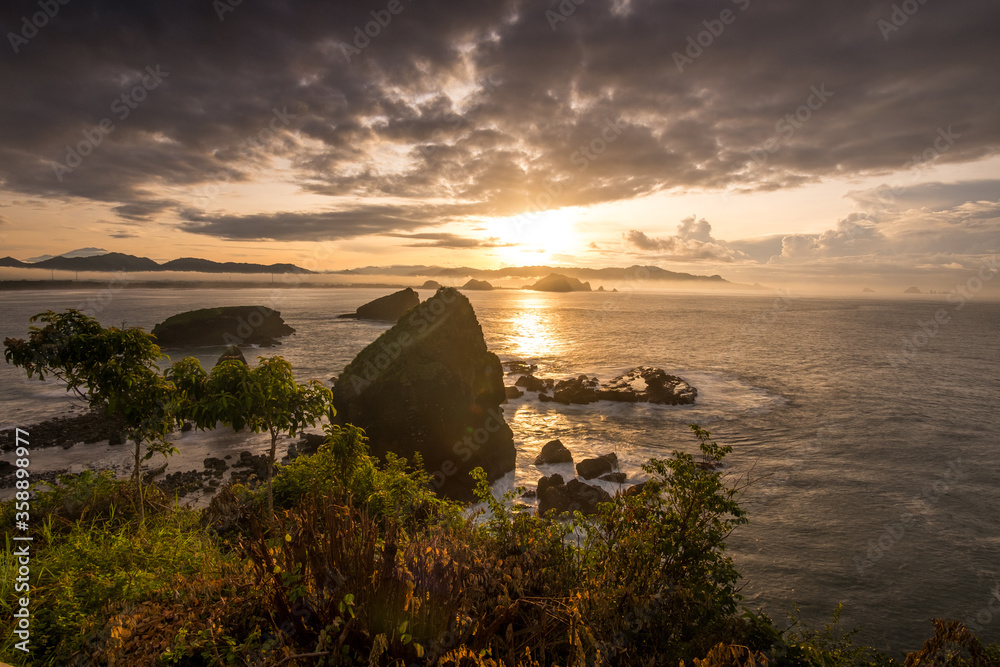 sunrise or tanjung papuma beach jember