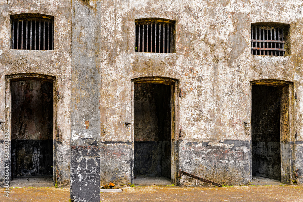 Abandonned cells in the Prison in Saint Laurent du Maroni, French Guiana, South America