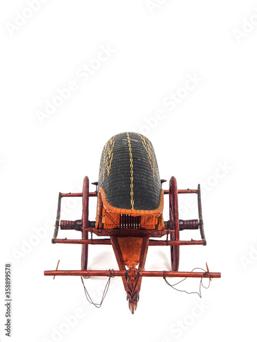 Fotografie Front wagons model from basketry