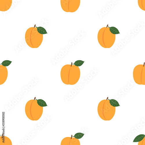Apricot. Seamless Vector Patterns 