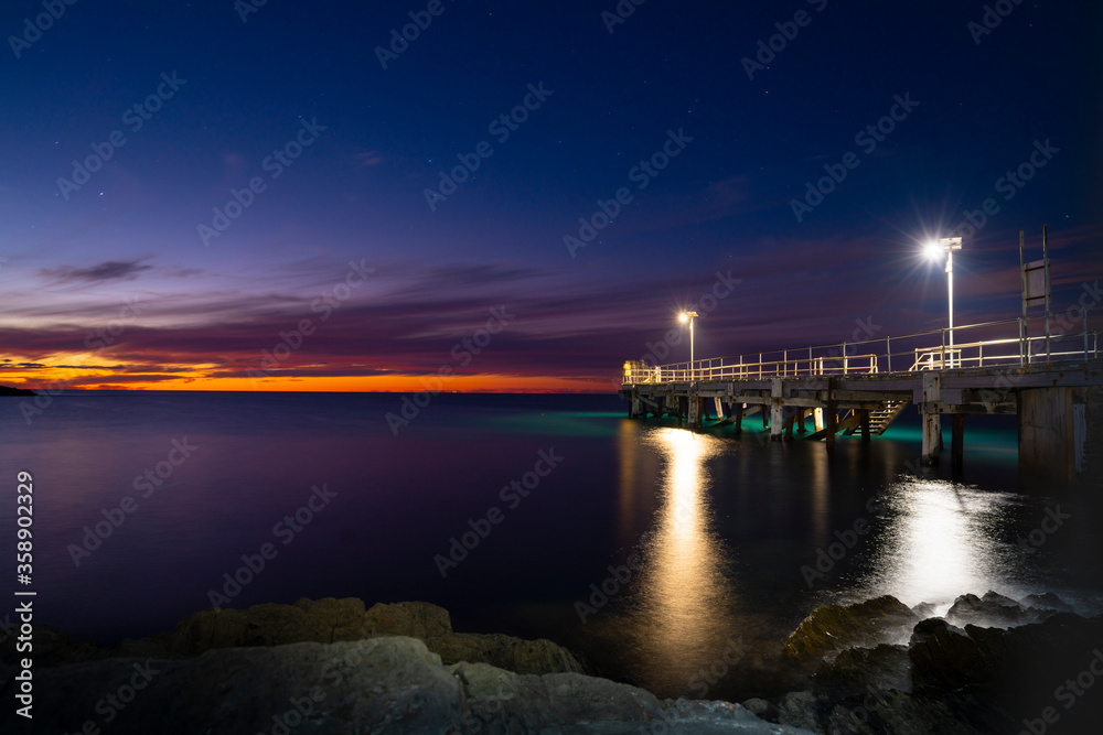 Jetty at blue hour. 