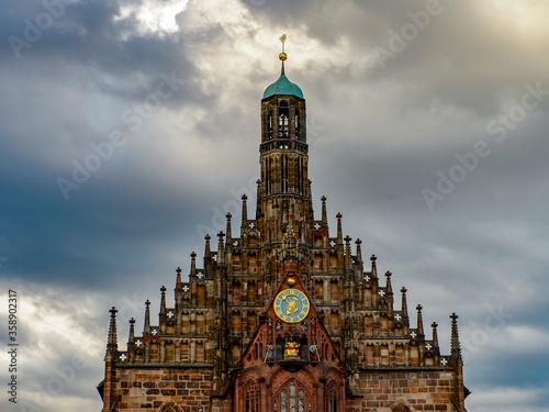 Our Lady's Church of Nuremberg, the largest in town in Franconia, Bavaria state, Germany © Anton Ivanov Photo