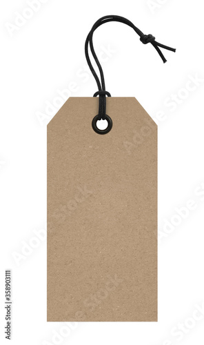 Blank price tags isolated on white background.