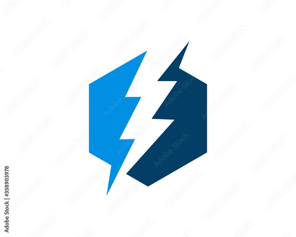 Energy electrical in the hexagon shape