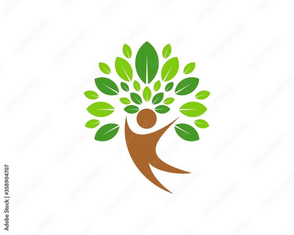 Healthy people with nature leaf Healthy people with nature leaf