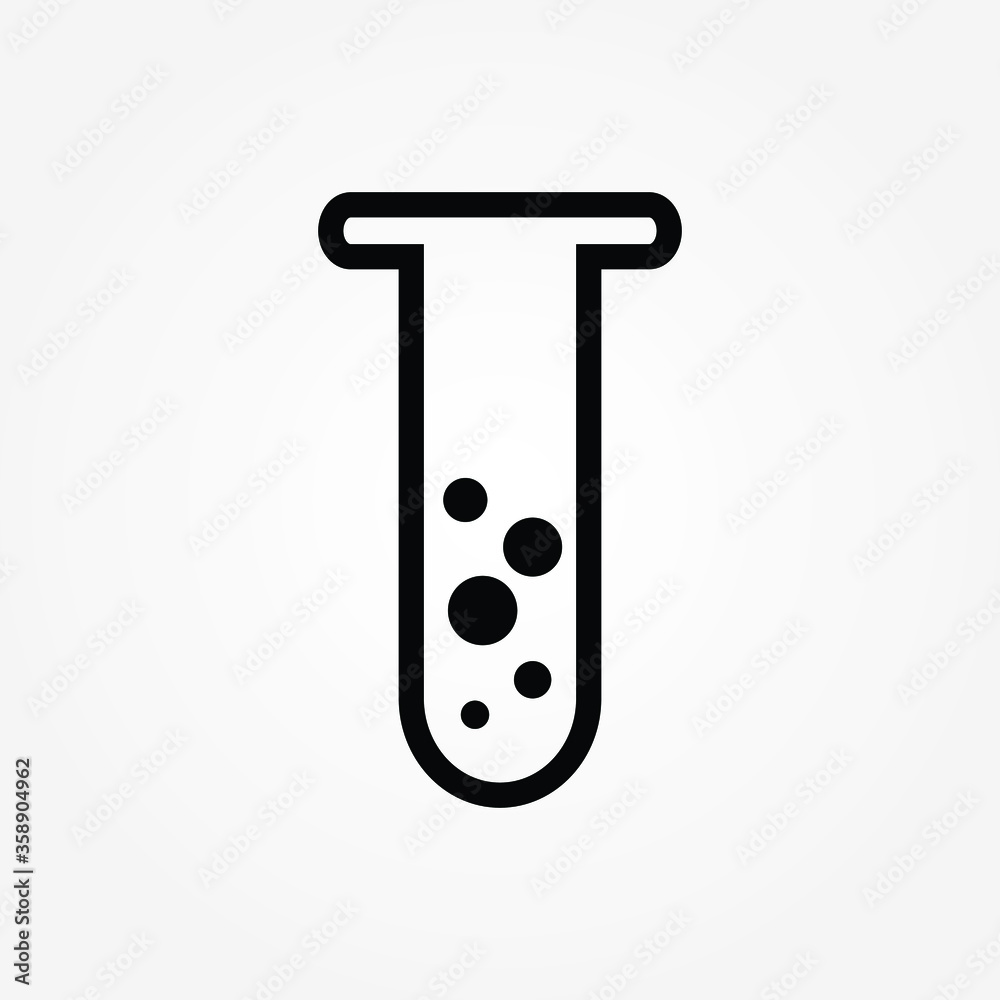 outline Laboratory glass icon design outline Laboratory glass icon design
