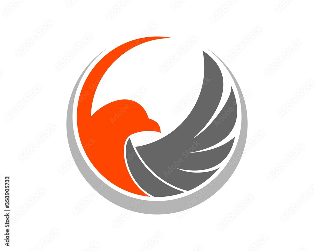 Circle patriotic eagle