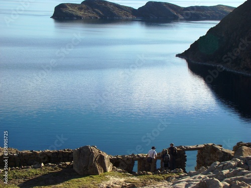 Ruins of Chinkana, in the Bay of Challa at Isla del Sol (Lake Titicaca, Bolivia)	