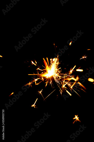 Close up of handheld firework