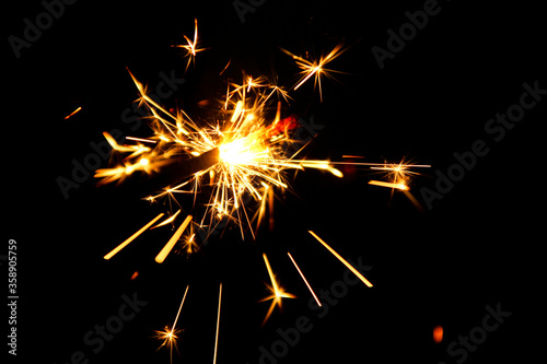 Close up of handheld firework