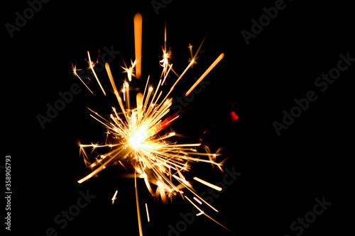 Close up of handheld firework