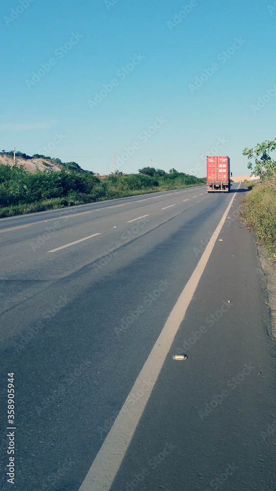 Fototapeta premium truck on the road