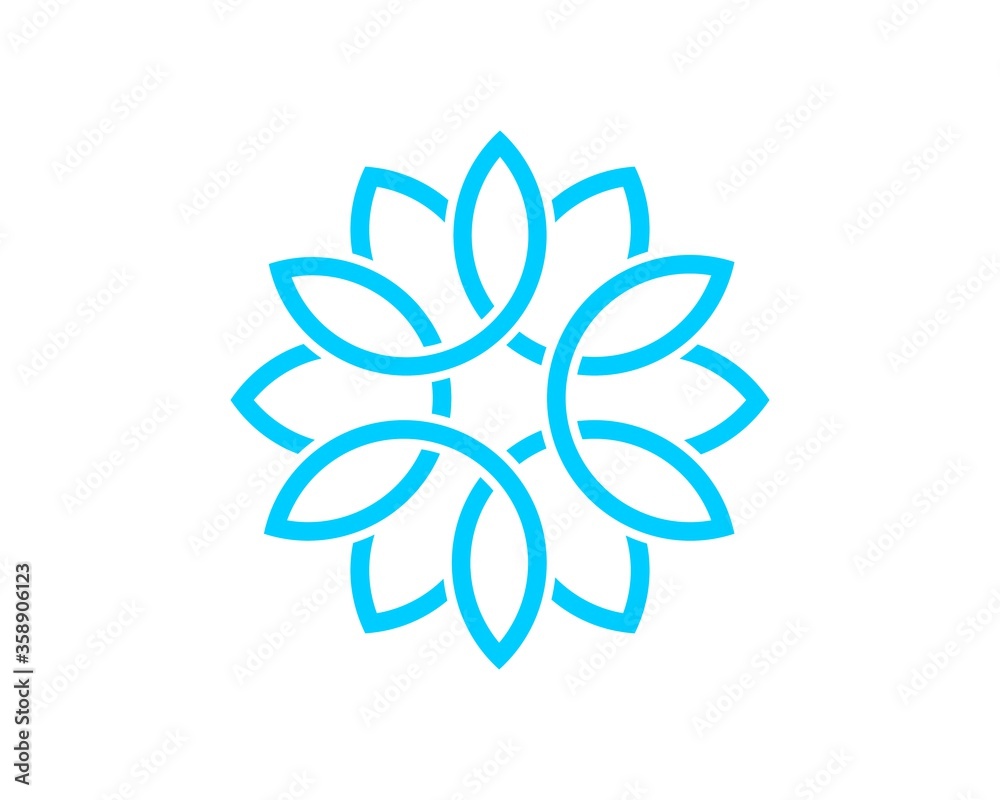 Abstract infinity leaf and flower Abstract infinity leaf and flower