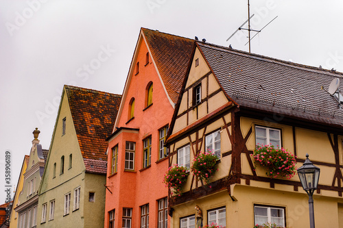 Architecture of Memmingen, a town in Swabia, Bavaria, Germany.