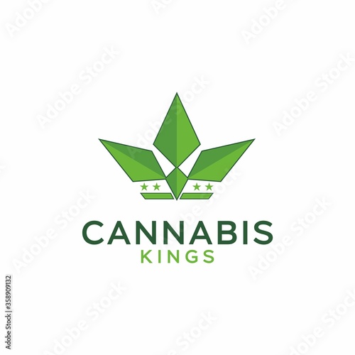 king's cannabis logo design unique