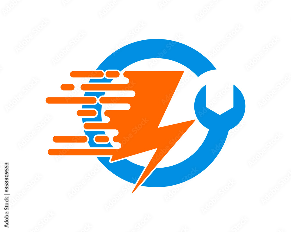 Wrench and Fast energy symbol Wrench and Fast energy symbol