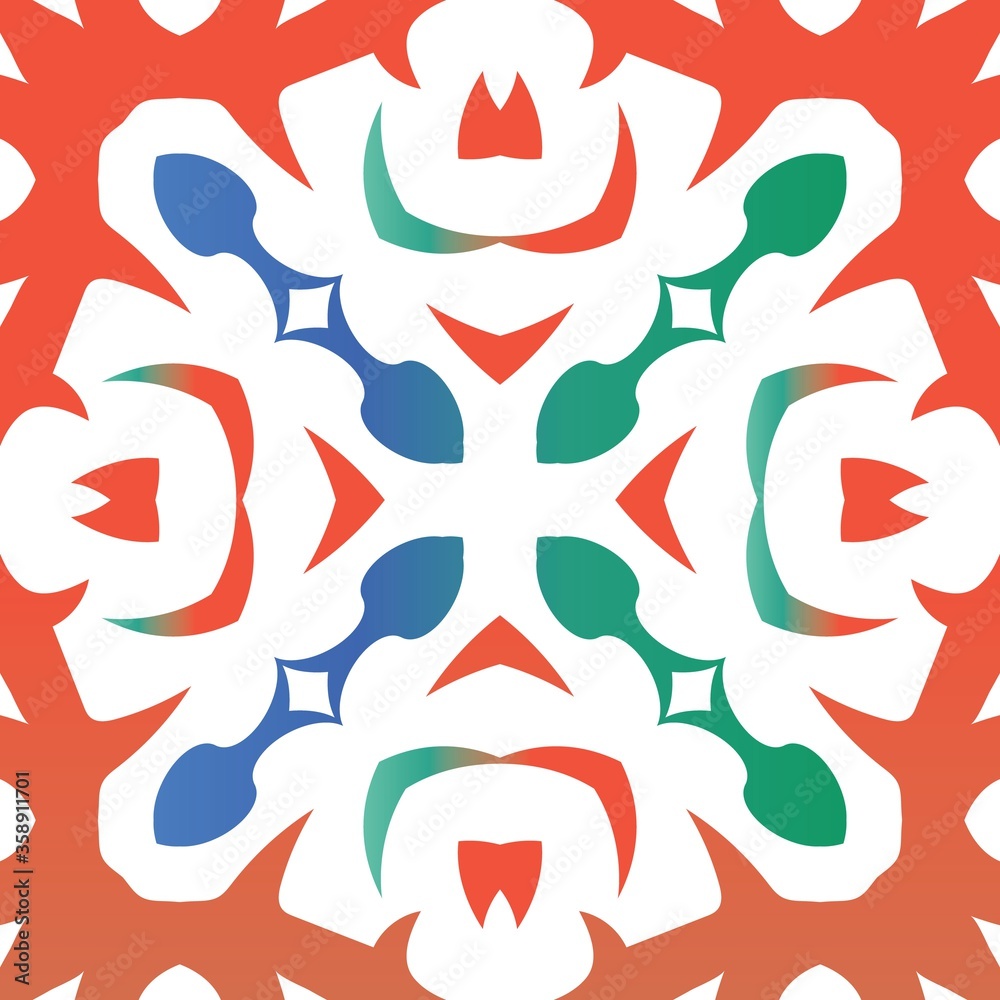 Fototapeta premium Ethnic ceramic tile in mexican talavera.