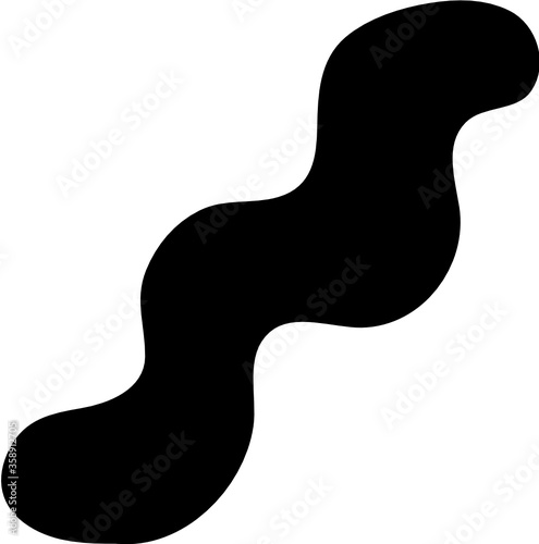 abstract solid shape squiggle