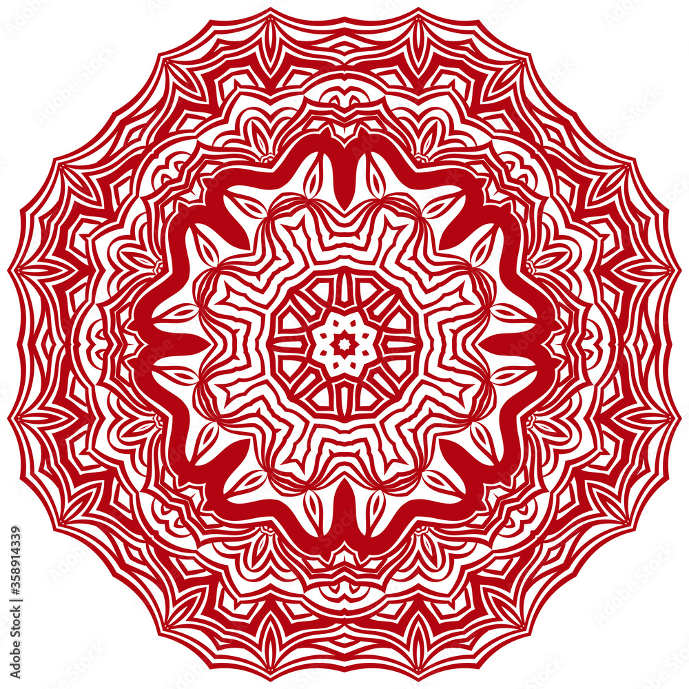 Fototapeta premium Floral mandala design. Wedding invitation, thank you card, save card, baby shower. Vector illustration