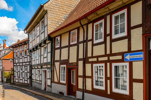 It's Old town of Gorlar, Lower Saxony, Germany. Old town of Goslar is a UNESCO World Heritage
