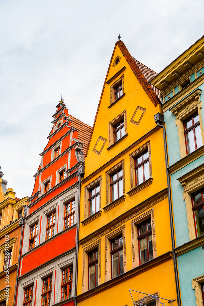 Obraz premium It's Architecture of the Market square in Wroclaw, Poland.