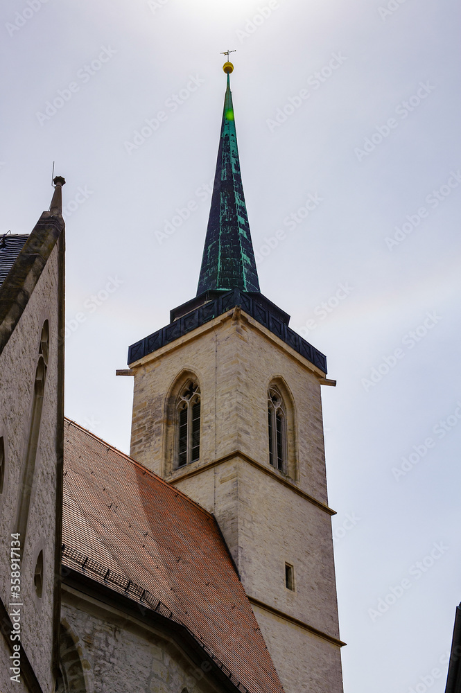 It's All Saints Church of the city of Erfurt, Germany. Erfurt is the Capital of Thuringia and the city was first mentioned in 742