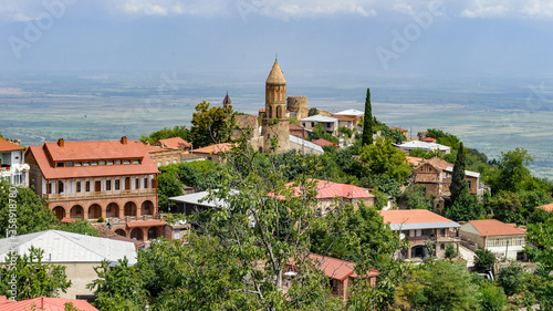 It's Panoramic view of Sighnaghi, wine capital of Kakheti region in Georgia, photo