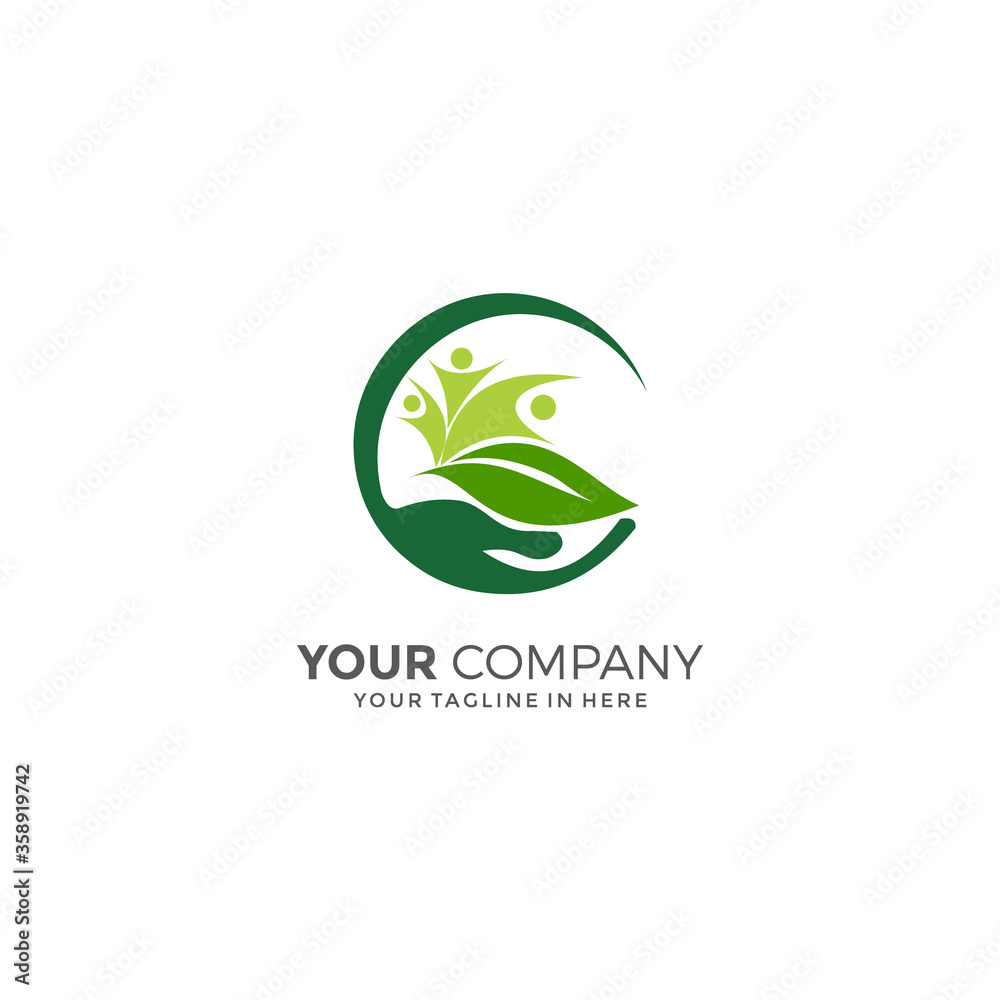 Fototapeta premium HEALTY CARE ICON LOGO VECTOR