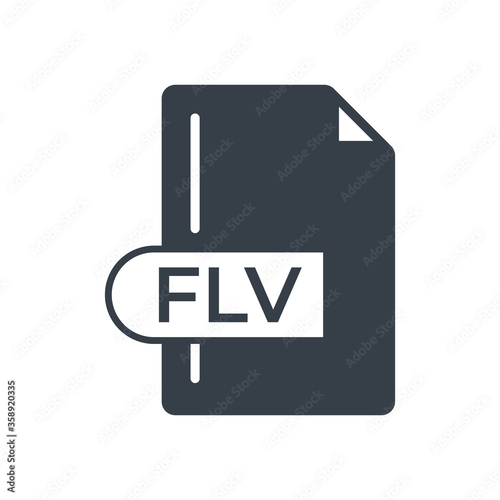 FLV File Format Icon. FLV extension filled icon. FLV File Format Icon. FLV extension filled icon.