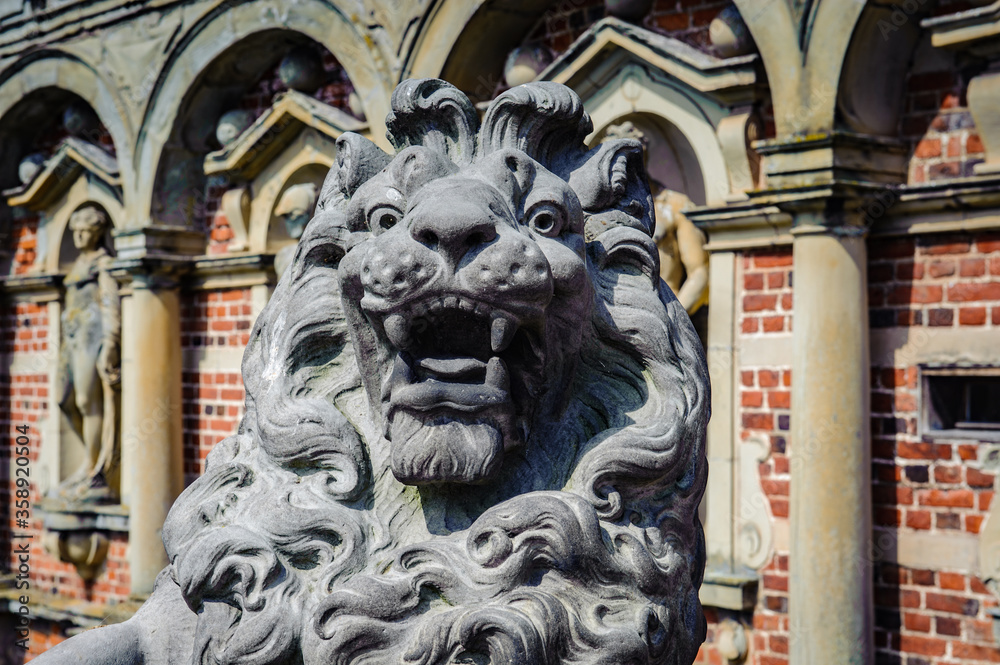Lion monument at the Frederiksborg Palace