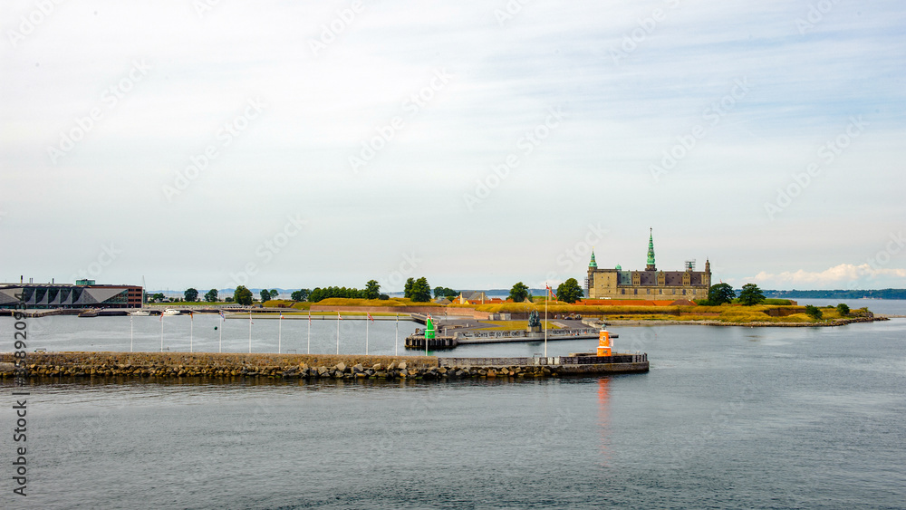 Panorama of the city of Helsingor, Denmark