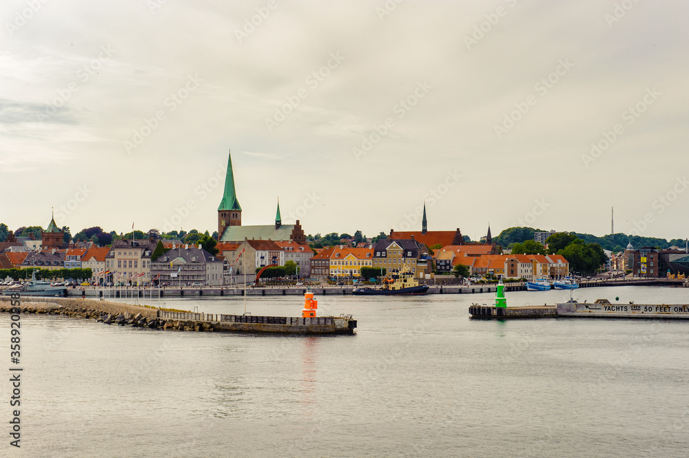 Panorama of Helsingor, Denmark