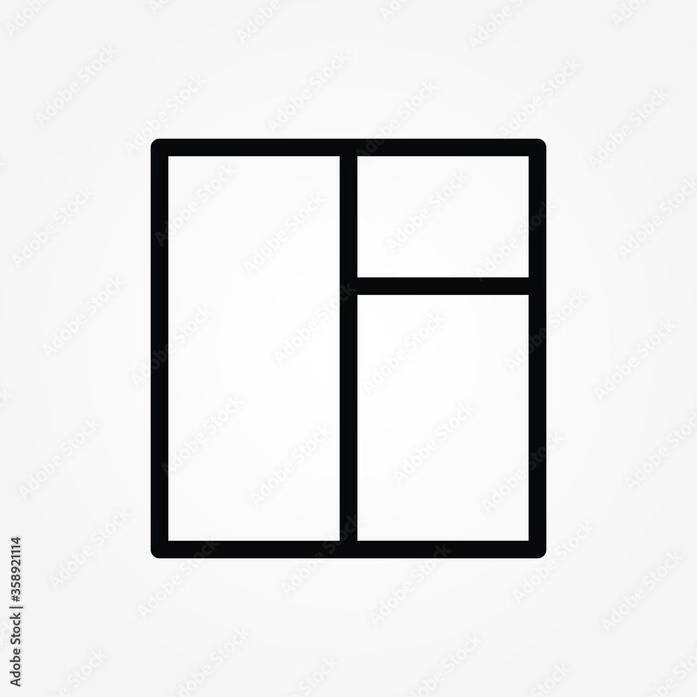 outline cupboard icon vector illustration