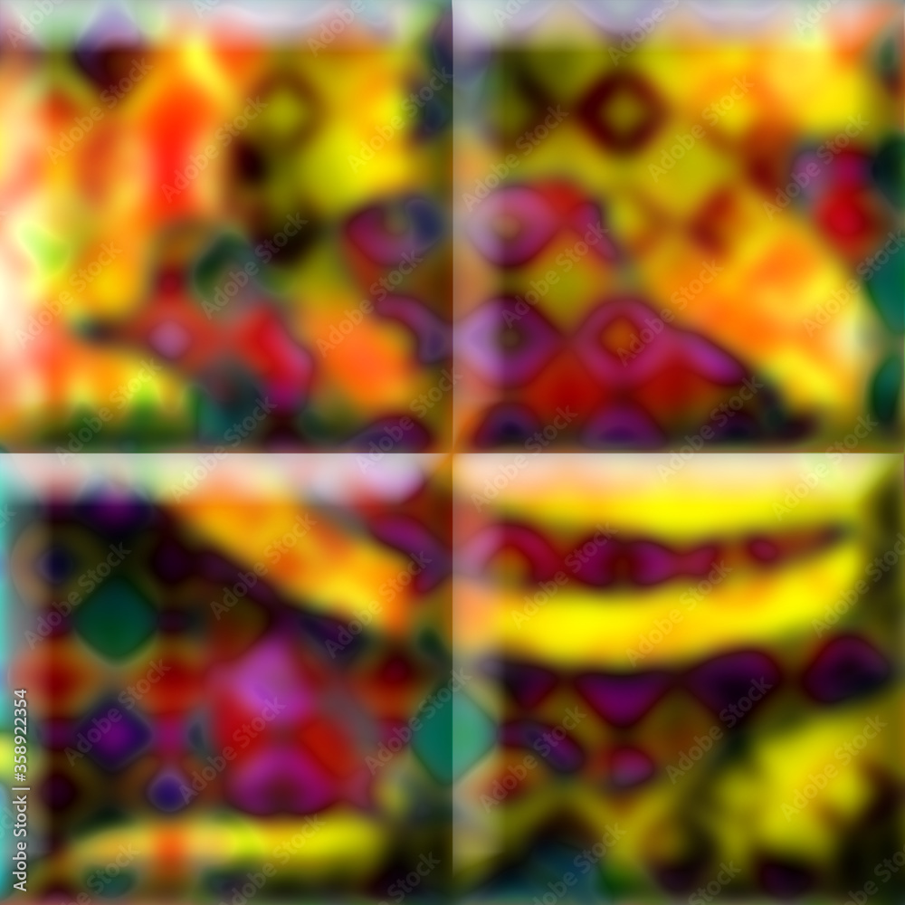 abstract colorful background, antique modern emboss decoration squares, colorful blurred square bathroom glazed tiles