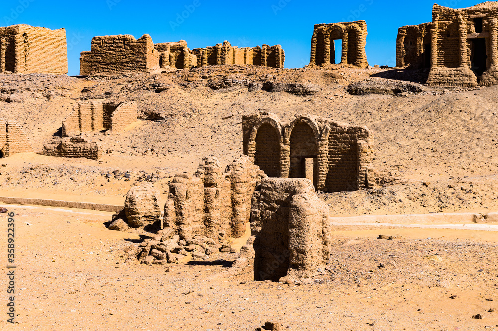 It's Al-Bagawat (El-Bagawat), an ancient Christian cemetery, one of the oldest in the world, Kharga Oasis, Egypt