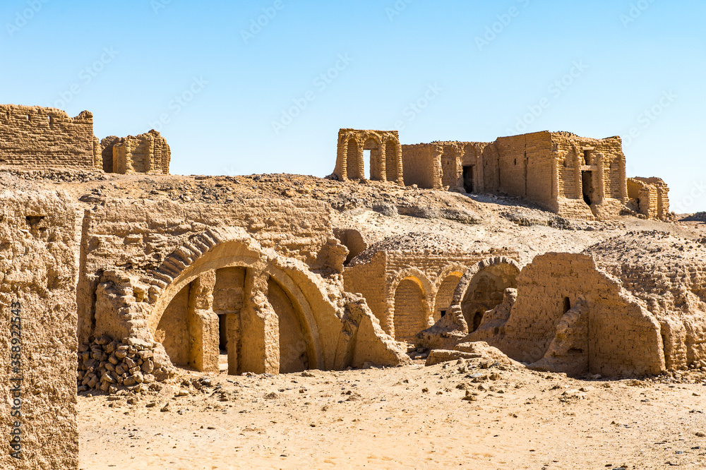 It's Tombs of the Al-Bagawat (El-Bagawat), an ancient Christian cemetery, one of the oldest in the world, Kharga Oasis, Egypt