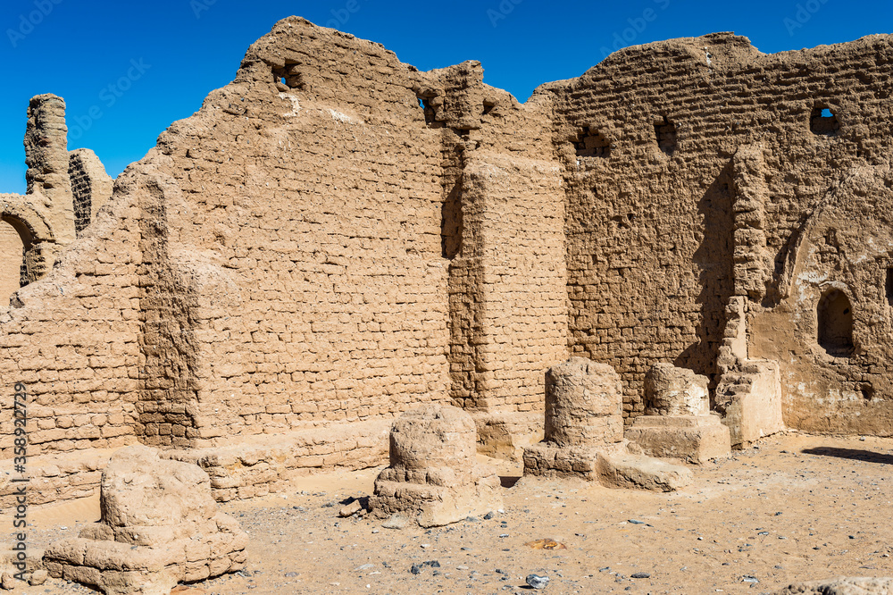 It's Tomb of the Al-Bagawat (El-Bagawat), an ancient Christian cemetery, one of the oldest in the world, Kharga Oasis, Egypt